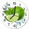 Glasuhr Wanduhr Küchenuhr Echt-Glas 30fi cm Limette grün Produktbild-Vorschau 1