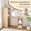 Ausziehbarer Schreibtisch mit Stauraumschrank, 2-in-1 Produktbild-Vorschau 2