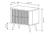 Stolik nocny AVENTO Beżowy 63.2 x 55.3 x 38 cm Ryflowany Podgląd zdjęcia produktu 7