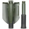 A green folding shovel and its handle are displayed against a white background. Anteprima dell’immagine prodotto