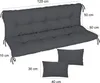 Hollywoodschaukel Auflage, 120x50x50, Graphit, Produktbild-Vorschau 2