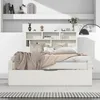 MODFU Lit avec rangement 90x200 cm - Tiroirs et Étagères - Voir les images du produit 3