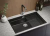 PRIMAGRAN Spülbecken Alles Schwarz 76x47cm, Granitspüle 1 Produktbild-Vorschau 2