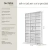 Étagère bibliothèque Christel 180 x 102 x 23,5cm - blanc Voir les images du produit 6