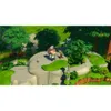 A cartoon-like scene of a forest clearing with large rocks and trees, featuring two characters from the Asterix and Obelix series. Produktbild-Vorschau