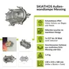 Collage of product images and feature descriptions for an outdoor wall lamp. Produktbild-Vorschau