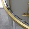 Box doccia semicircolare 90x90 oro spazzolato cristallo Anteprima dell’immagine prodotto 2