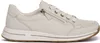 A side view of a cream-colored leather sneaker with a zipper. Náhled obrázku produktu