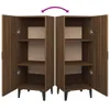 vidaXL Sideboard brun aspect chêne 34,5x34x90 cm Bois Voir les images du produit 9