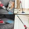 A collage of four images showing a cordless vacuum cleaner being used in different settings: on a sofa with a cat, on a carpeted floor, in a car trunk, and near curtains. Podgląd zdjęcia produktu