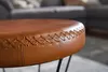 WOHNLING Sitzhocker Echtleder / Metall 35 x 48 x 35 cm Produktbild-Vorschau 5