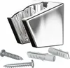 A chrome shower holder with screws and wall plugs. Produktbild-Vorschau
