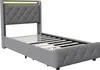 UnboxG Letto imbottito 90x200 cm grigio con 2 cassetti, Anteprima dell’immagine prodotto 14