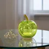 Mini mela in vetro crackle da 7 cm con 5 LED a batteria e Anteprima dell’immagine prodotto 8