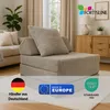 Klappmatratze mit Kopfteil aus Cord Klappbar, Bezug Produktbild-Vorschau 9