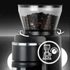 Close-up of a coffee grinder with coffee beans in the hopper. Produktbild-Vorschau