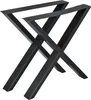 Piètement de table 'Greith' lot de 2 X-forme Noir 69x72 cm Voir les images du produit 1