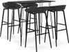 dkd-home-decor Bar-Set 5-tlg. Schwarz MDF, Metall, PP 120 x Produktbild-Vorschau 1