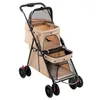 Klappbarer Hundewagen,2 Etagen Hundewagen für Kleine Hunde Produktbild-Vorschau 4