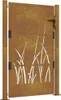 vidaXL Gartentor 100x125 cm Cortenstahl Gras-Design Produktbild-Vorschau 1