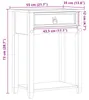 vidaXL Console tafel, wit, 55 x 35 x 73 cm, massief Productafbeelding-voorbeeld 8
