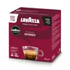 A box of Lavazza Espresso Intenso coffee capsules with a glass of espresso. Produktbild-Vorschau