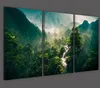 Großes Bild Wald Landschaft Berge Triptychon auf Leinwand Produktbild-Vorschau 2