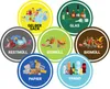 Mülltonnen Aufkleber, 7 Aufkleber für Mülltonnen Restmüll, Produktbild-Vorschau 1