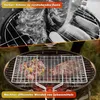 Großer Edelstahl Grillguthalter Grillkorb Faltbar Tragbark Produktbild-Vorschau 5