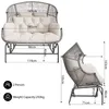 Flieks Rattan Hollywoodschaukel Schaukelstuhl Produktbild-Vorschau 3