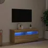 vidaXL TV skříňka s LED osvětlením Dub Sonoma 90x35x40 cm Náhled obrázku produktu 2
