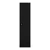 A black metal locker is shown against a white background. Náhľad obrázku produktu