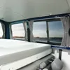 VW T5 Doppel Gardinen Set, blickdicht, grau/schwarz, Produktbild-Vorschau 2