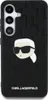 A black phone case with a Karl Lagerfeld K. Head Pin design and the brand name at the bottom. Produktbild-Vorschau