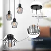 A collage of images showcasing a black pendant light fixture with multiple lamps, highlighting its features and components. Náhľad obrázku produktu