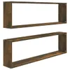 vidaXL Wandregale 2 Stk. Räuchereiche 100x15x30 cm Produktbild-Vorschau 12