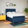 Boxspringbett mit Matratze Blau 160x200 cm Stoff Produktbild-Vorschau 3
