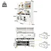 MODFU Buffet, Vaisselier avec Porte-Battante et Étagères Voir les images du produit 4