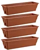 4x Blumenkasten 80cm Balkonkasten mit Wasserspeicher Produktbild-Vorschau 1