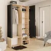 Armoire Milo avec miroir, étagères et tringle à vêtements, Voir les images du produit 2