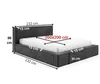 A diagram of a bed with dimensions indicated by text and arrows. Náhled obrázku produktu