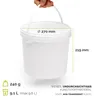 Seau Garronda avec couvercle, 8 litres, 1 pièce, pour le Voir les images du produit 3