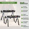 2x Sägebock 2.0 DELUXE 9-fach höhenverstellbar Stahl bis Produktbild-Vorschau 9