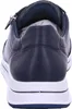 The back view of a navy blue leather sneaker with a white sole. Náhľad obrázku produktu
