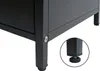 Close-up of the leg of a black cabinet with an adjustable foot. Anteprima dell’immagine prodotto
