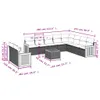11-tlg. Garten-Sofagarnitur mit Kissen Grau Poly Rattan Produktbild-Vorschau 8