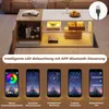 STILVORA Couchtisch 105x50x36cm mit LED-Lichtleiste und Produktbild-Vorschau 4