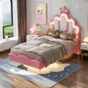 Jugendbett 90x200 Prinzessinnen Bett, LED Bett mit Produktbild-Vorschau 1