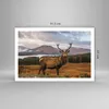 Poster - Poster ohne Rahmen - Rehe Wiese Berge - 91,5x61 cm Produktbild-Vorschau 4