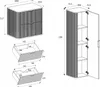 Technical drawings and dimensions of bathroom furniture. Náhled obrázku produktu